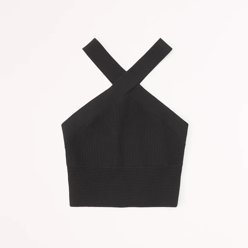 Abercrombie ottoman halter top (DUPE for aritzia sculpt knit cross top) size xxs